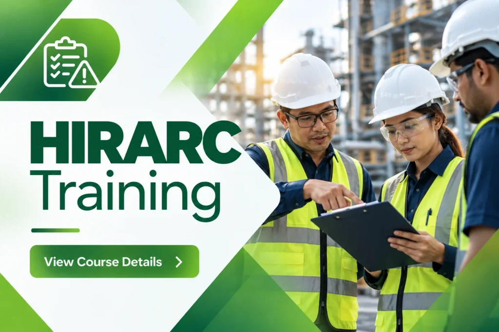 HIRARC Training Malaysia – Safety personnel conducting workplace hazard identification and risk assessment